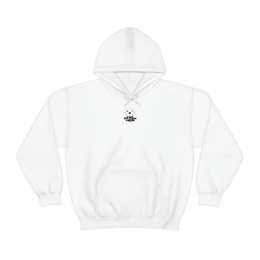 White Einstein Unisex Hooded Sweatshirt