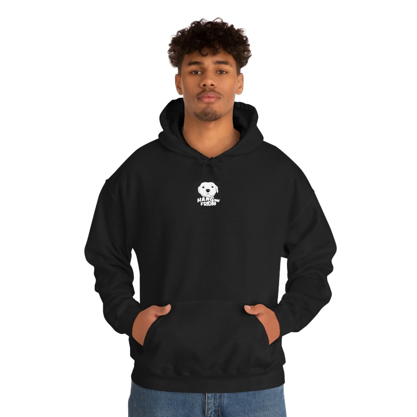 Black Einstein Unisex Hooded Sweatshirt