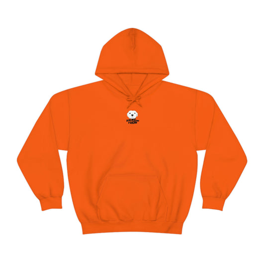 Safety Orange Einstein Unisex Hooded Sweatshirt